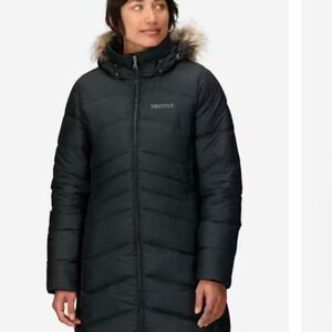 Marmot Women's Montreal Dark Puffer Jacket with Fur Hood